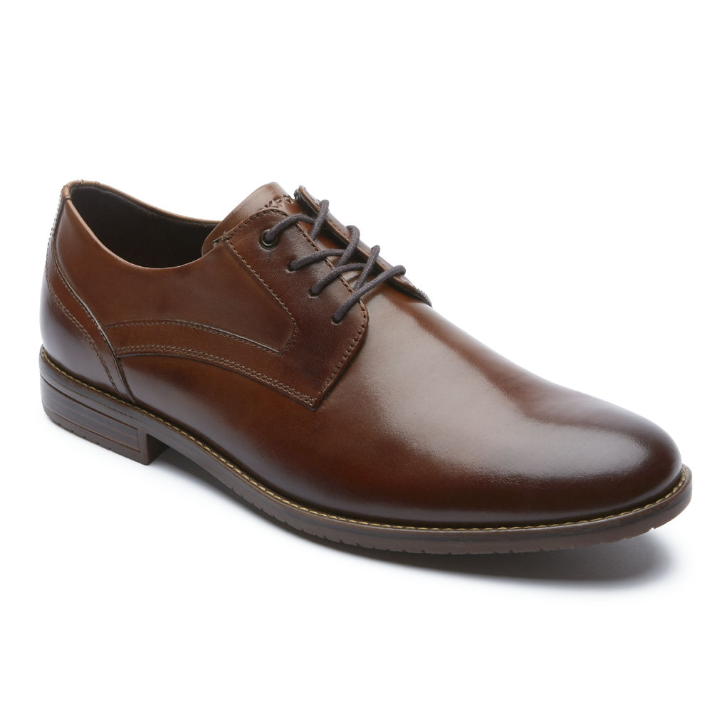 Rockport Oxfords For Mens Brown - Style Purpose 3 Plain Toe - KS9127635